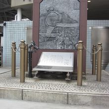 広小路口の目の前にあヽ上野駅があります