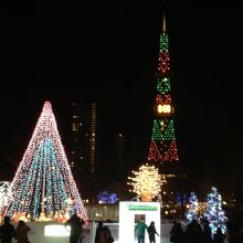 テレビ塔も負けてません