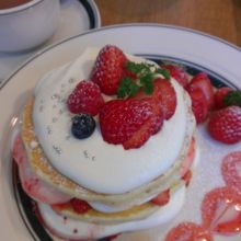 いちごのパンケーキ