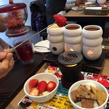 一番人気のチョコレートフォンデュ