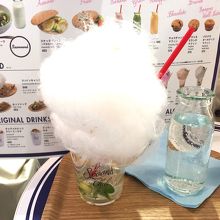 上からソーダをかけて