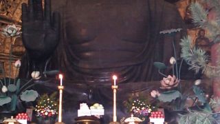 大仏自体には勿論、見応え・迫力があるが、子連れには「柱くぐり」も人気！