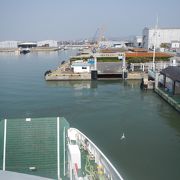 2015年3月新岡山港～小豆島土庄港　2年ぶりに乗りました　カモメの大群が船の廻りに群がってきます