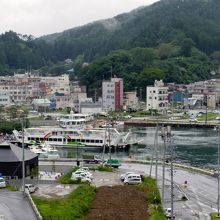 ホテルからの港の風景