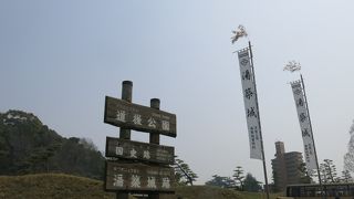 復元されたお堀