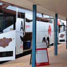 リゾートの宿泊施設へ行くシャトルバス（無料）です