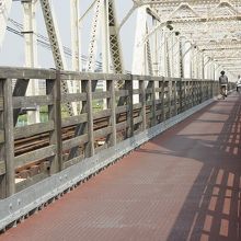 併用橋時代の赤川鉄橋