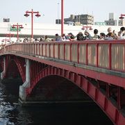 隅田公園の南端に架かる橋