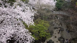 堀が公園になっている。