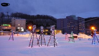 かけ流しの温泉が楽しめる