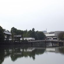 離れて見るとより美しく見えます (左手が皇居東御苑)