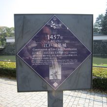 江戸城築城説明板