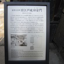 田安門説明板