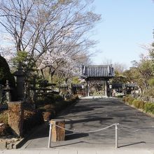 寺号標と山門