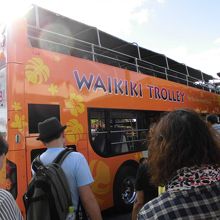 オープンバスで風が心地いいです