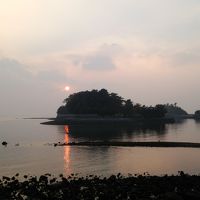 ホテル中庭からの景色