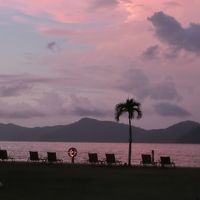 ホテルから見える夕焼けは最高