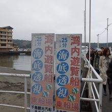 海底透視窓はマンホールくらいの大きさでした