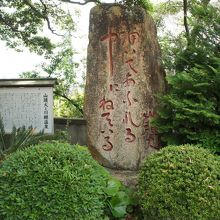 隣の妙青寺内の山頭火句碑