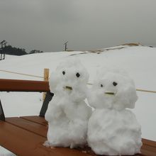 【参考】2月に利用した時の雪景色と「冬ソナ」ふう雪だるま
