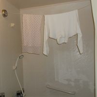 こんな風に洗濯物やタオルを干せる収納型ロープに感動！