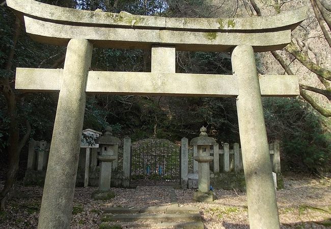 新羅善神堂の奥の山の中