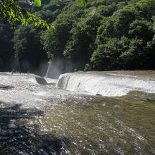 上流から見た吹割の滝