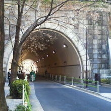 愛宕山トンネルの上です