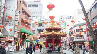 屋台風の販売の中華街