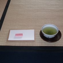 和菓子(長生殿)と煎茶