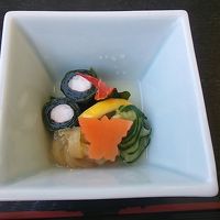 弥生御献立（海老芽巻）