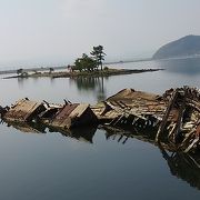 湖を渡る拠点　大根島