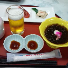 夕食?（ビールは追加注文）