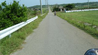 真っ直ぐとのびる道