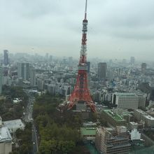 眼前に東京タワー