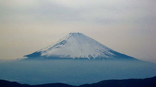 ロープウェイを降りたら最高の富士山