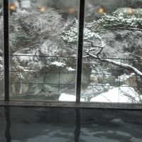 内湯から渓谷を望む