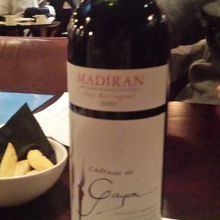 ワインも充実。