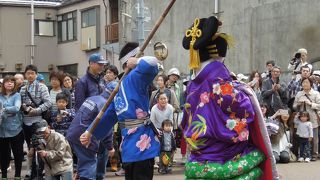 桜と分水花魁道中