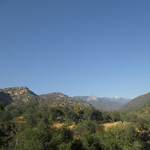宿泊したところから見えるセコイア国立公園景色