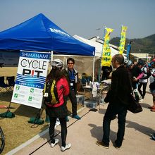 生口島サンセットビーチチェックポイントにて