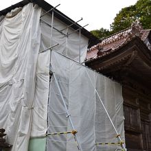 明石寺　本堂修復中