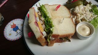 ボリューム大のサンドウィッチ