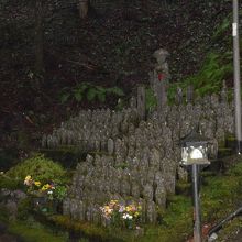 参道に並ぶ石仏