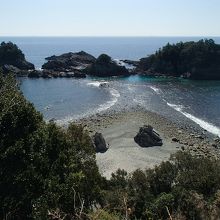 干潮時は、浅瀬ができます。