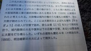 二層の櫓、中に太鼓が納められていたらしい