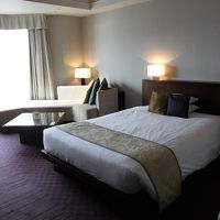 広いベッドとソファー