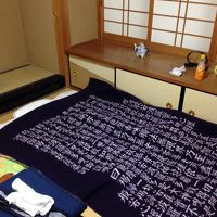 毛布に般若心経が。