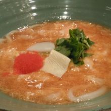 明太あんかけたまごとじうどん
