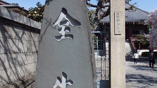 桜の木も鐘もある、これぞお寺